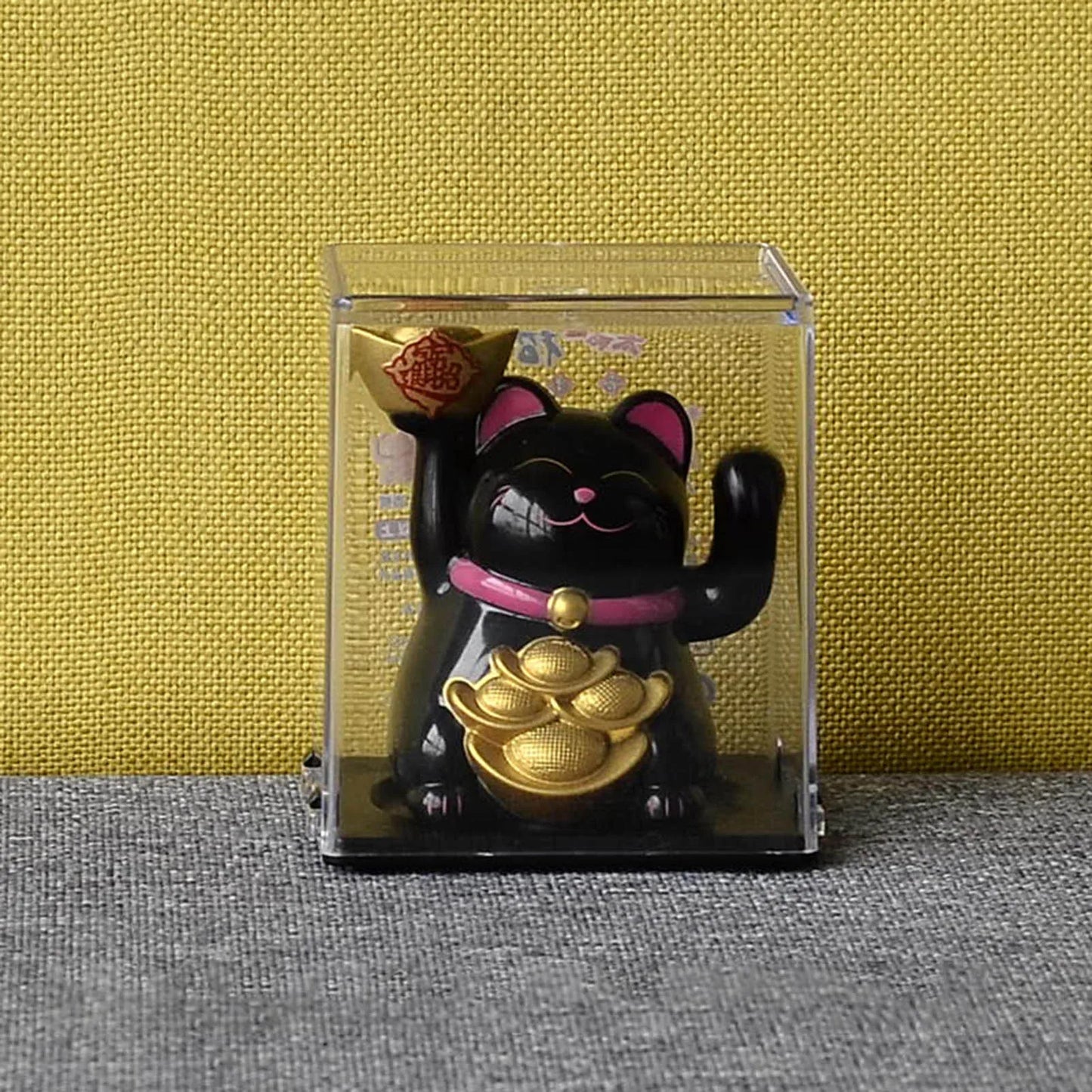 2025 New Solar Powered Luck Cat Waving Cat Cute Waving Cat Good Luck Solar Cat Wealth Welcoming Cats Home Display Car Decoration Peaceful Pleasures Health and Wellness F