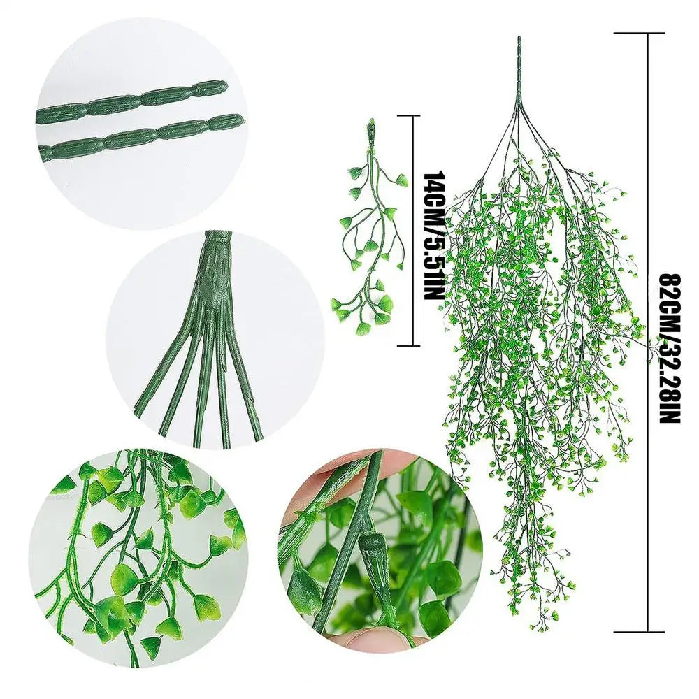 Artificial Flower Garland Fake Vine Wall Decor – 82cm Artificial Vine Garland Peaceful Pleasures Health and Wellness Green China Mainland