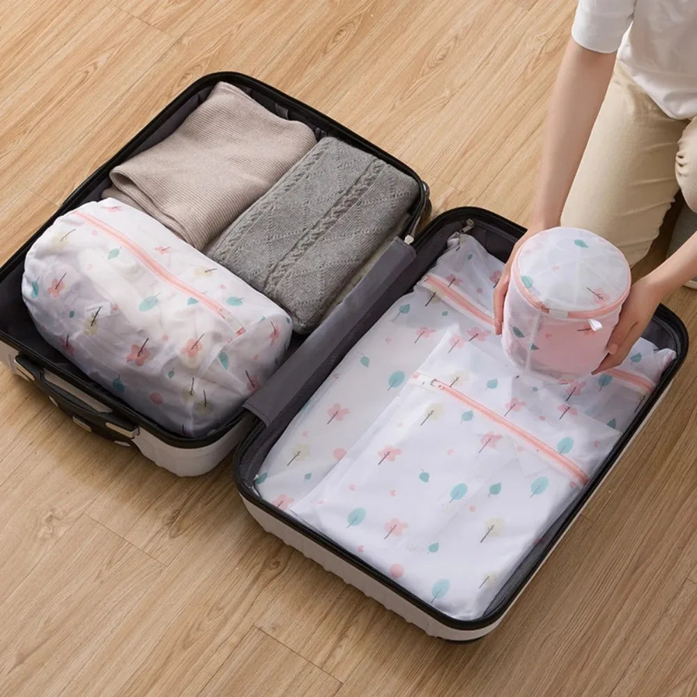 New Colorful Small Tree Laundry Bag Sock Zippered Bra Storage Bags Mesh Polyester Underwear Care Bra Peaceful Pleasures Health and Wellness