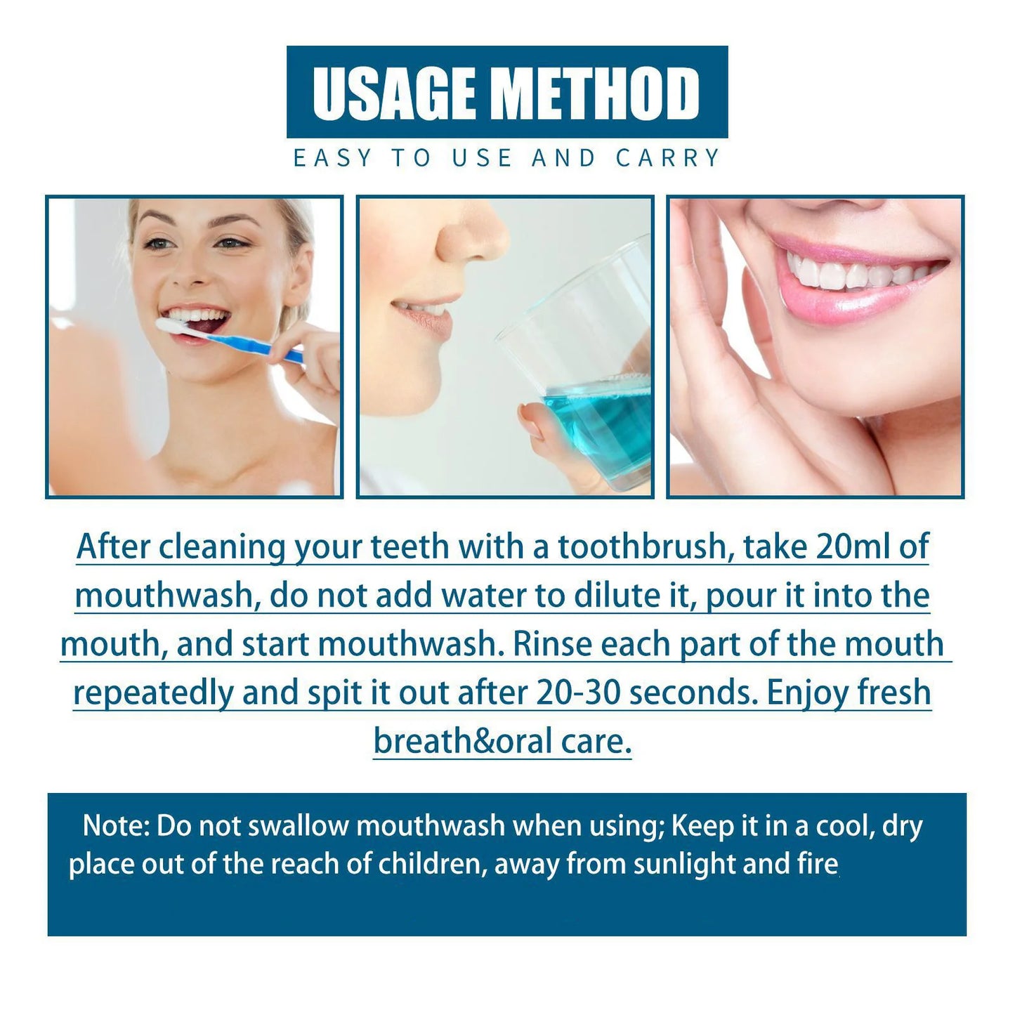 Mint Mouthwash Instant Fresh Breath Deep Cleaning Reduce Bad Breath Prevent Gum Health Improving Dry Mouth Oral Care Mouthwash Peaceful Pleasures Health and Wellness