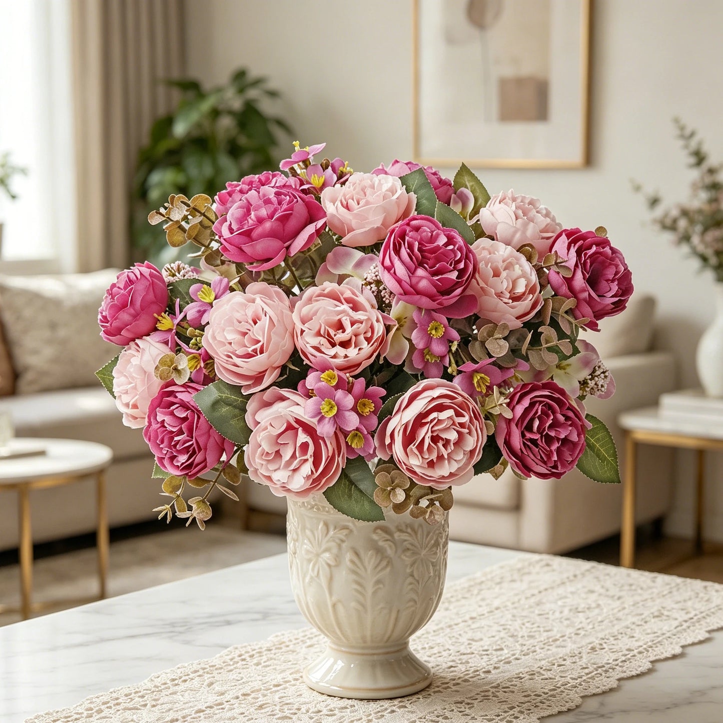 Silk Peony Artificial Flowers – Wedding & Home Decor