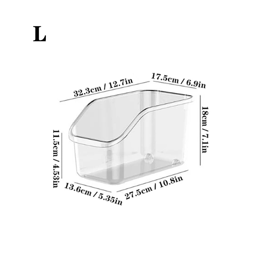 Pull-Out Cabinet Organizer Bin with Rolling Wheels – Clear Under-Sink Storage Basket