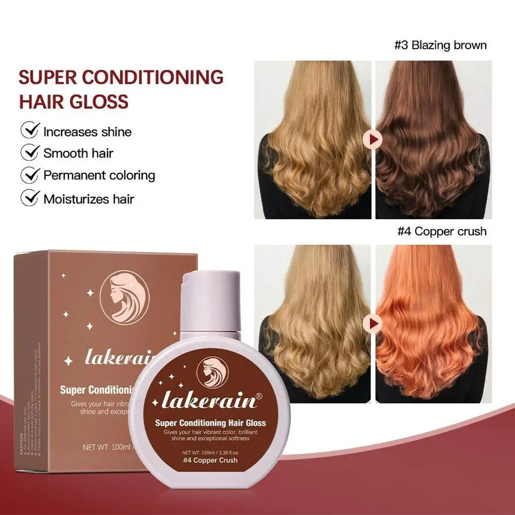 Hair Gloss Glaze Color Conditioner Gloss For Medium To Dark Brown Hair,Shine Moisturizing Hair Gloss Hair Mask For Natural Hair Peaceful Pleasures Health and Wellness