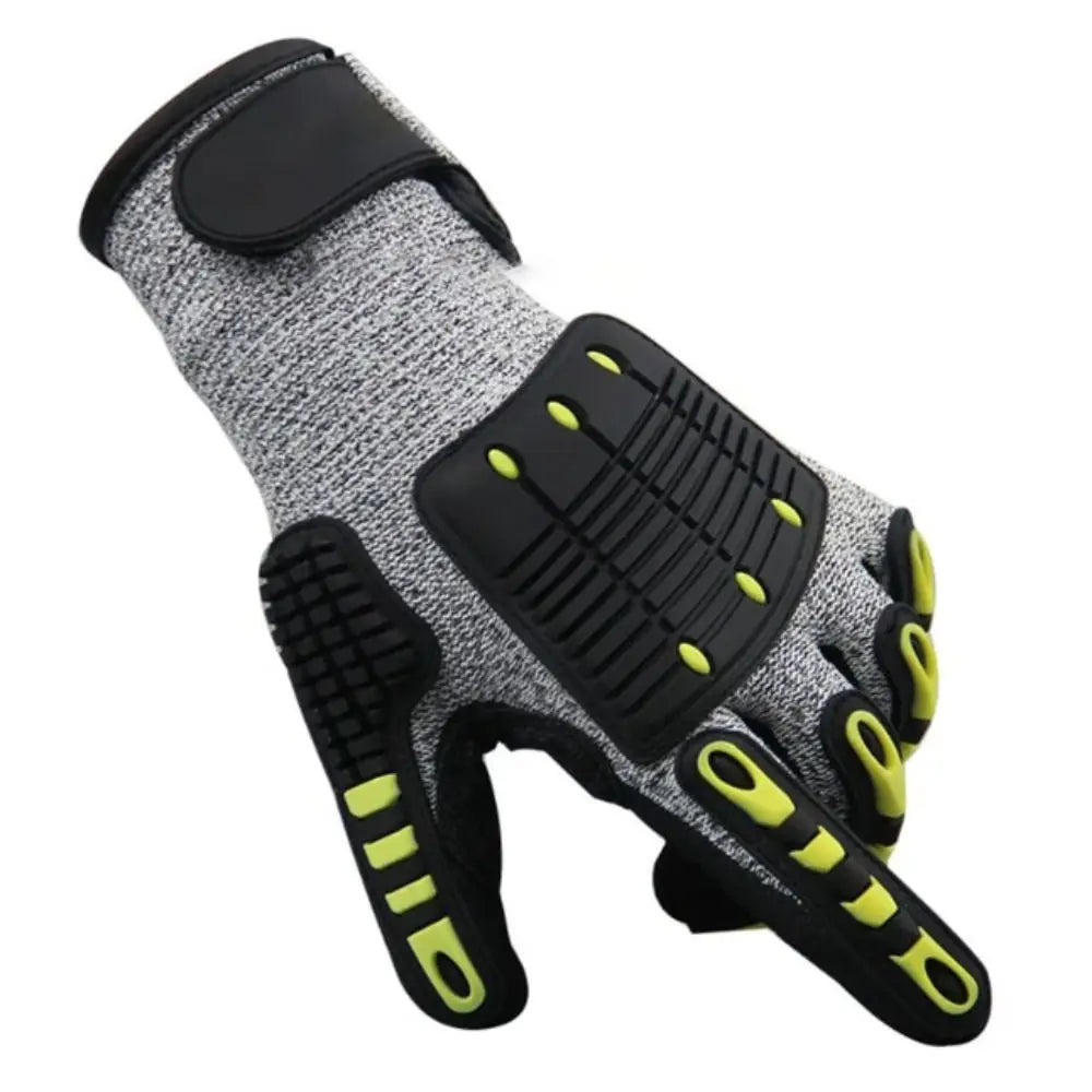 Shock Absorbing Mechanical TPR Gloves Oil-proof Impact Protection Anti Cutting Gloves TPR Material Nitrile Dipped Palm Peaceful Pleasures Health and Wellness