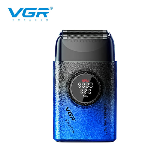 VGR new high-end electric shaver with personalized crack body, multi power control, metal blade head, whitening device V-377 Peaceful Pleasures Health and Wellness USB 1
