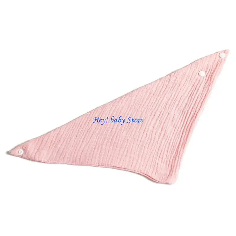 5-Pack Muslin Cotton Baby Bibs | Soft Snap Triangle Drool Bibs
