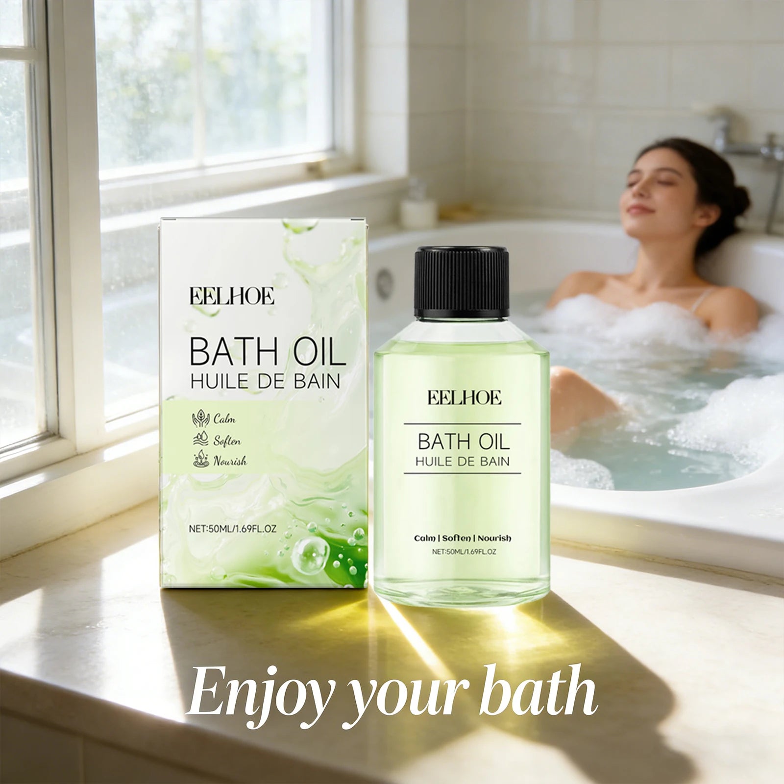 Moisturizes Bath Oil Remove Dirt Soothes Muscles Relieve Stress Promotes Relaxation Long Lasting Fragrance Body Care Shower Oil Peaceful Pleasures Health and Wellness