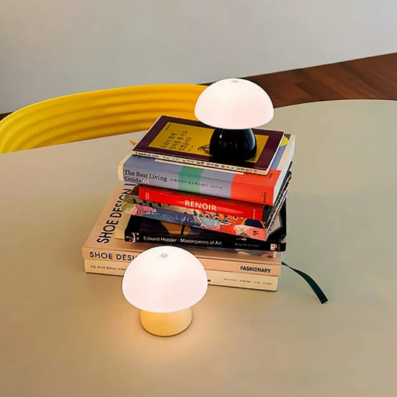 New Creative Night Lights Mushroom Lamp Table Lamp Pat Lamp Bedroom Bedside Lamp Bar Dining Table Lamp Warm White Ambient Lights Peaceful Pleasures Health and Wellness