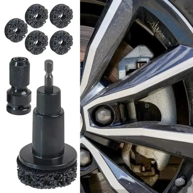 Wheel Hub Rust Removal Polishing Grinder Brush Drill Attachment