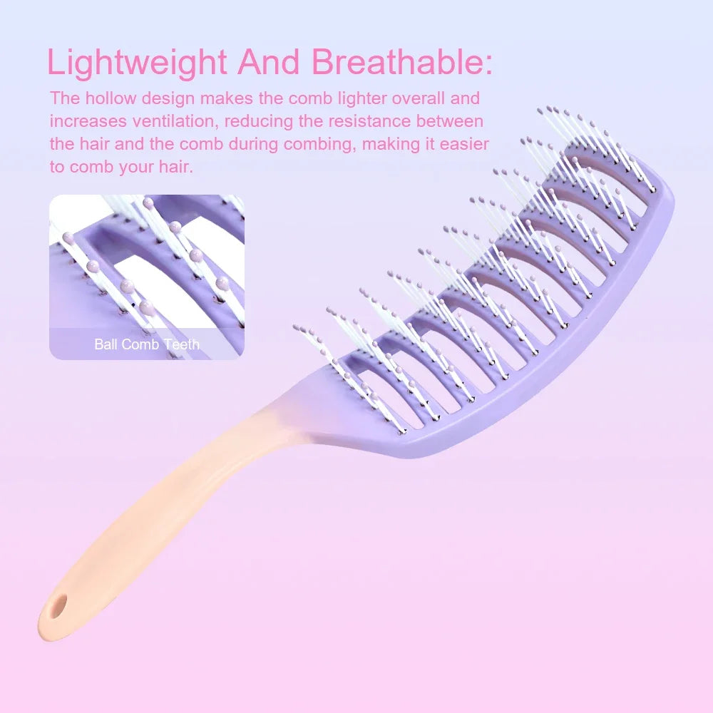 Hollow Out Detangling Hair Brush & Scalp Massage Comb