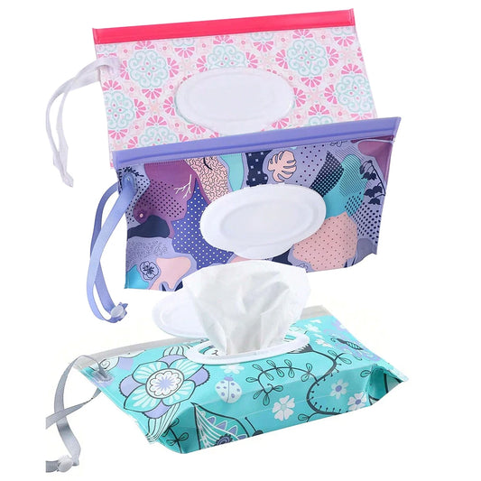 Portable Refillable Wet Wipes Dispenser Box | Baby & Travel Wipes Dispenser Case Peaceful Pleasures Health and Wellness