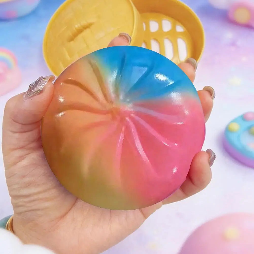 Colorful Crystal Buns Stress Relief Squeeze Toy Peaceful Pleasures Health and Wellness