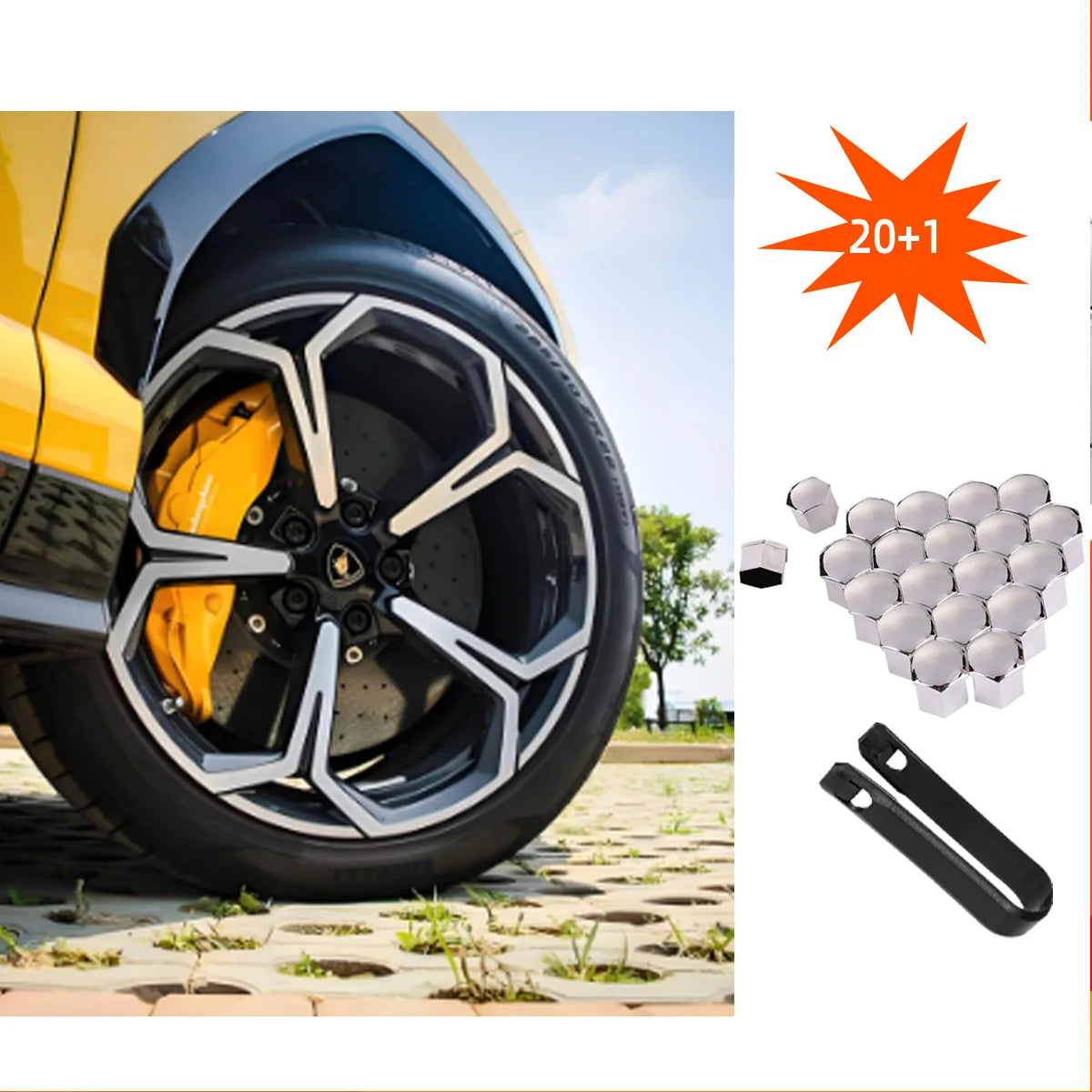 20-Pack Wheel Nut Stud Covers 17/19/21mm | Lug Nut Caps Peaceful Pleasures Health and Wellness