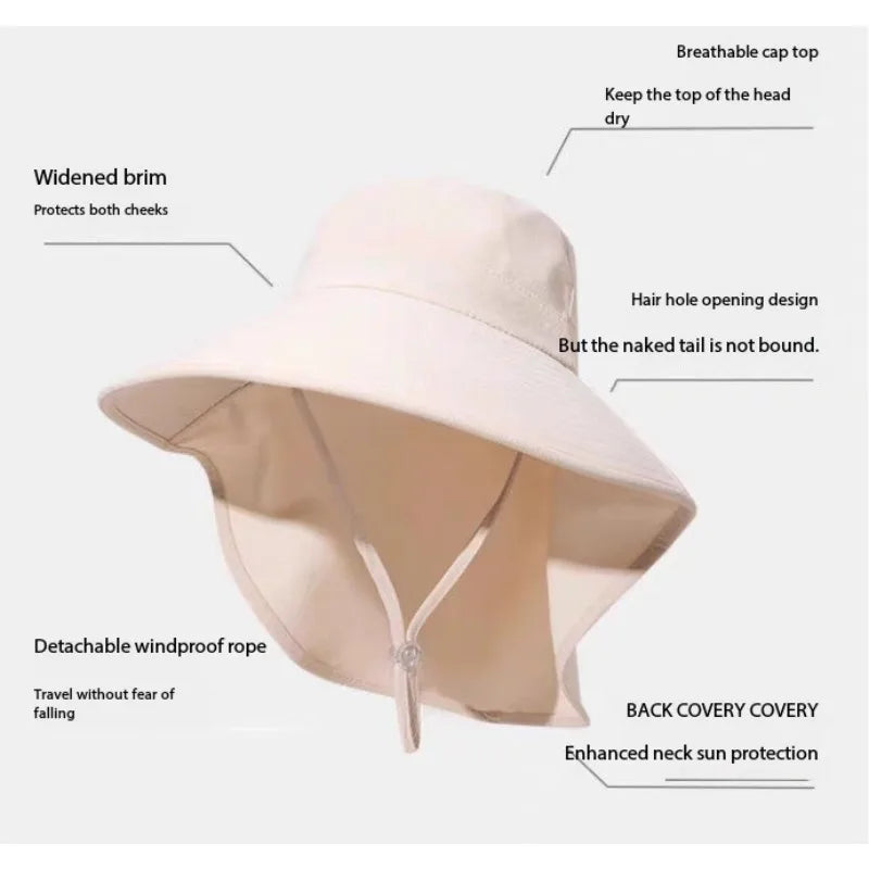 Wide Brim Sun Hat UV Protection Face Neck Cover | Unisex Wide Brim Sun Hat Peaceful Pleasures Health and Wellness