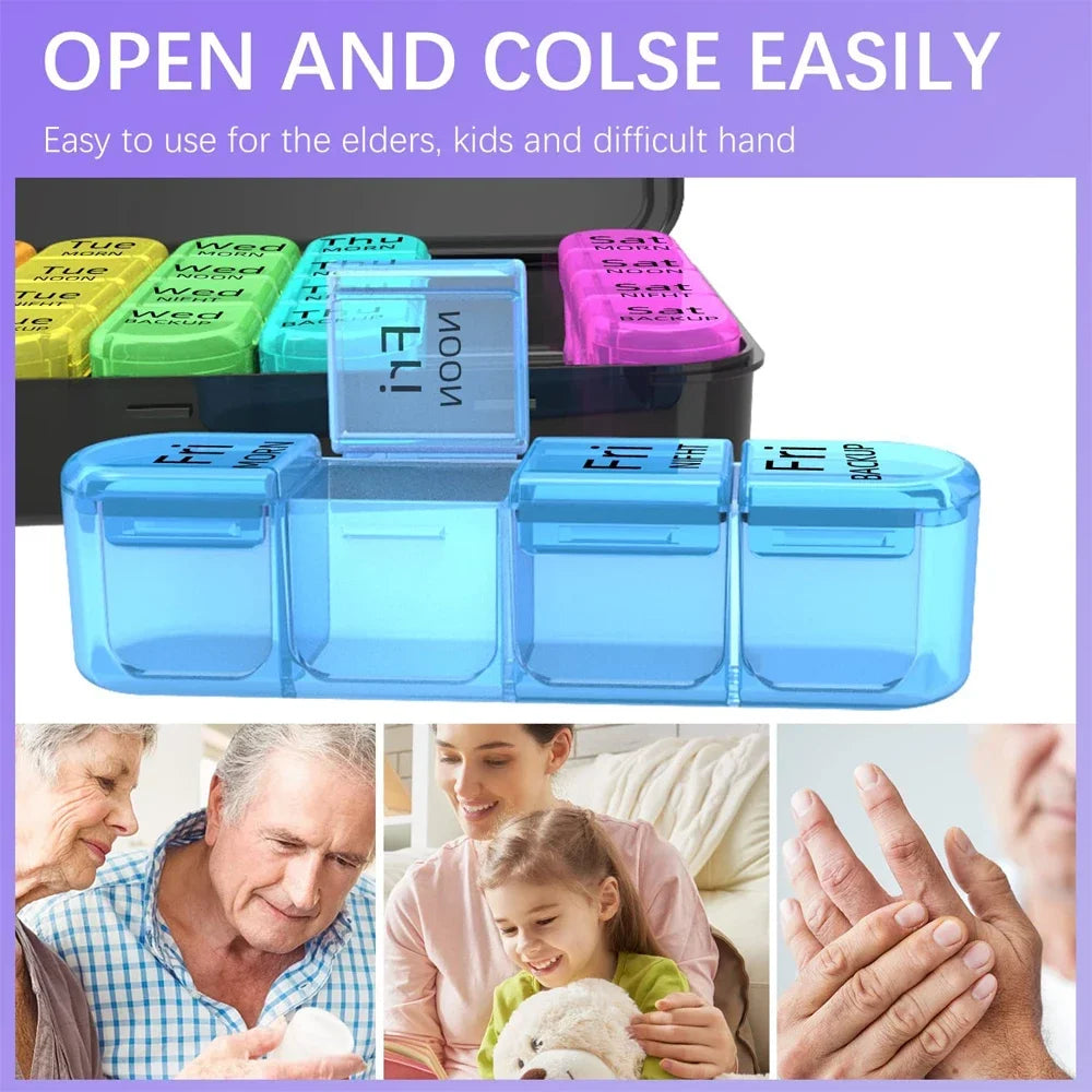 Weekly Pill Organizer 3 Times A Day, Daily Pill Box 7 Day, Large Travel Pill Case 21 Grids To Hold Medicine, Vitamin, Supplement Peaceful Pleasures Health and Wellness