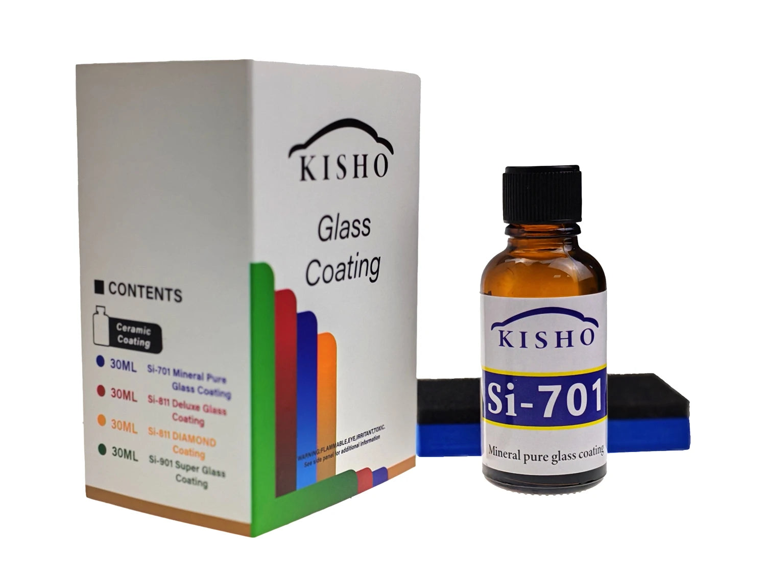 SI-701 KISHO Car Liquid Ceramic Coat Hydrophobic Glass Graphene Ceramic Coating Paint Care Anti-scratch Glasscoat Car Polish Peaceful Pleasures Health and Wellness 30ml set