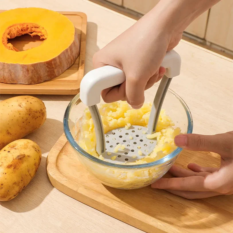 Manual Potato Masher & Ricer with Non-Slip Handle