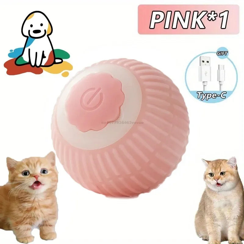 Electronic Auto-Rolling Interactive Cat Ball Toy | USB Rechargeable