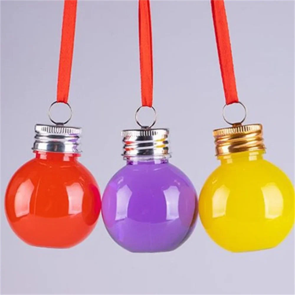 10-Pack Fillable Clear Christmas Ball Ornaments – 50ml DIY Baubles