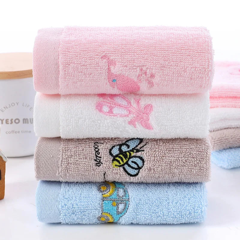 Baby Cotton Handkerchief Face Towel 25x25cm – Cartoon Print