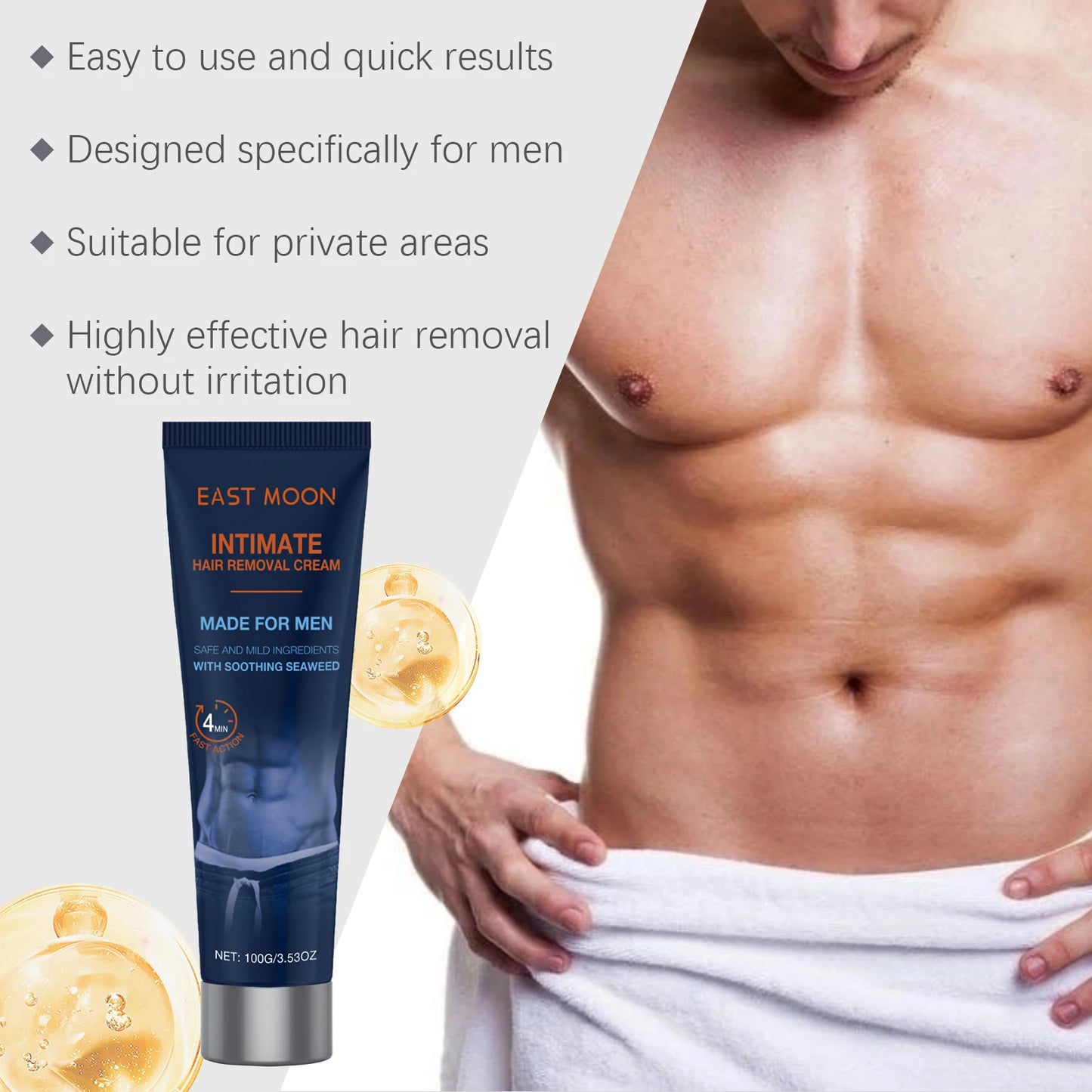 East Moon Avocado Men's Hair Removal Cream 100g – Painless