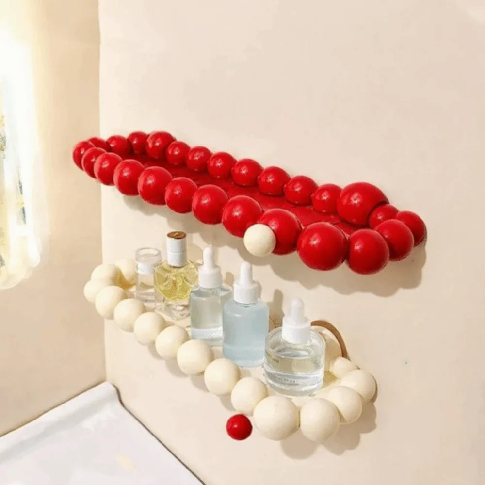 Wall-Mounted Suction Cup Cosmetics Storage Rack – No Drill