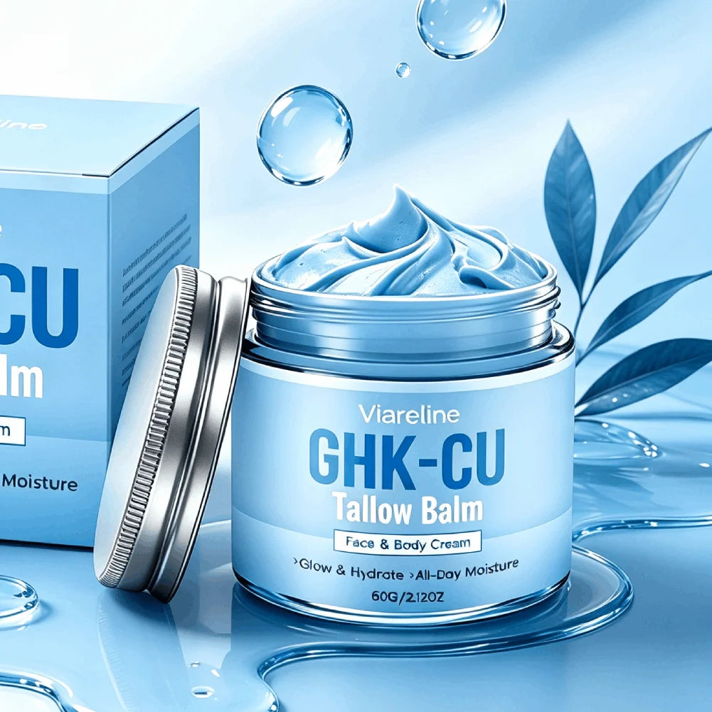 GHK-CU Copper Peptide Moisturizing Cream 72H Hydrating Non-Greasy Strengthen Skin Barrier Anti-Aging Anti-Wrinkle Facial Lotion Peaceful Pleasures Health and Wellness