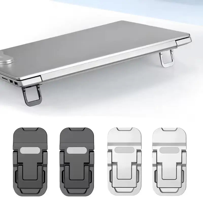 2PCS Foldable Laptop Stand 2 Adjustable Angles Invisible Self-Adhesive Notebook Ergonomic Portable Computer Keyboard Stand Peaceful Pleasures Health and Wellness
