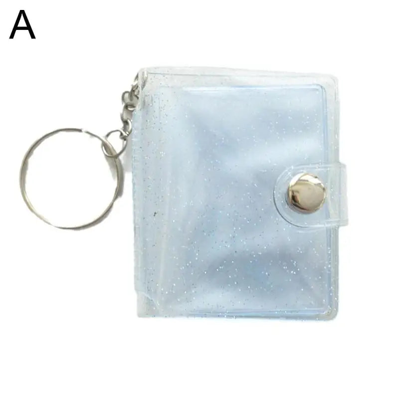 Mini Keychain Photo Album | Sequin PVC 2-Inch Card Holder Keychain Photo Album Peaceful Pleasures Health and Wellness A