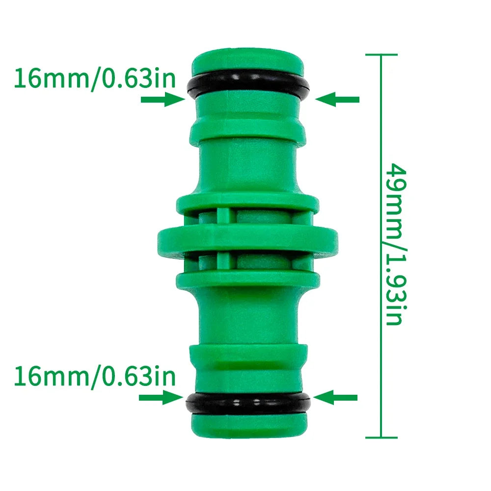 Garden Watering Hose ABS Quick Connector 1/2” End Double Male Hose Coupling Joint Adapter Extender Set For Hose Pipe Tube Peaceful Pleasures Health and Wellness