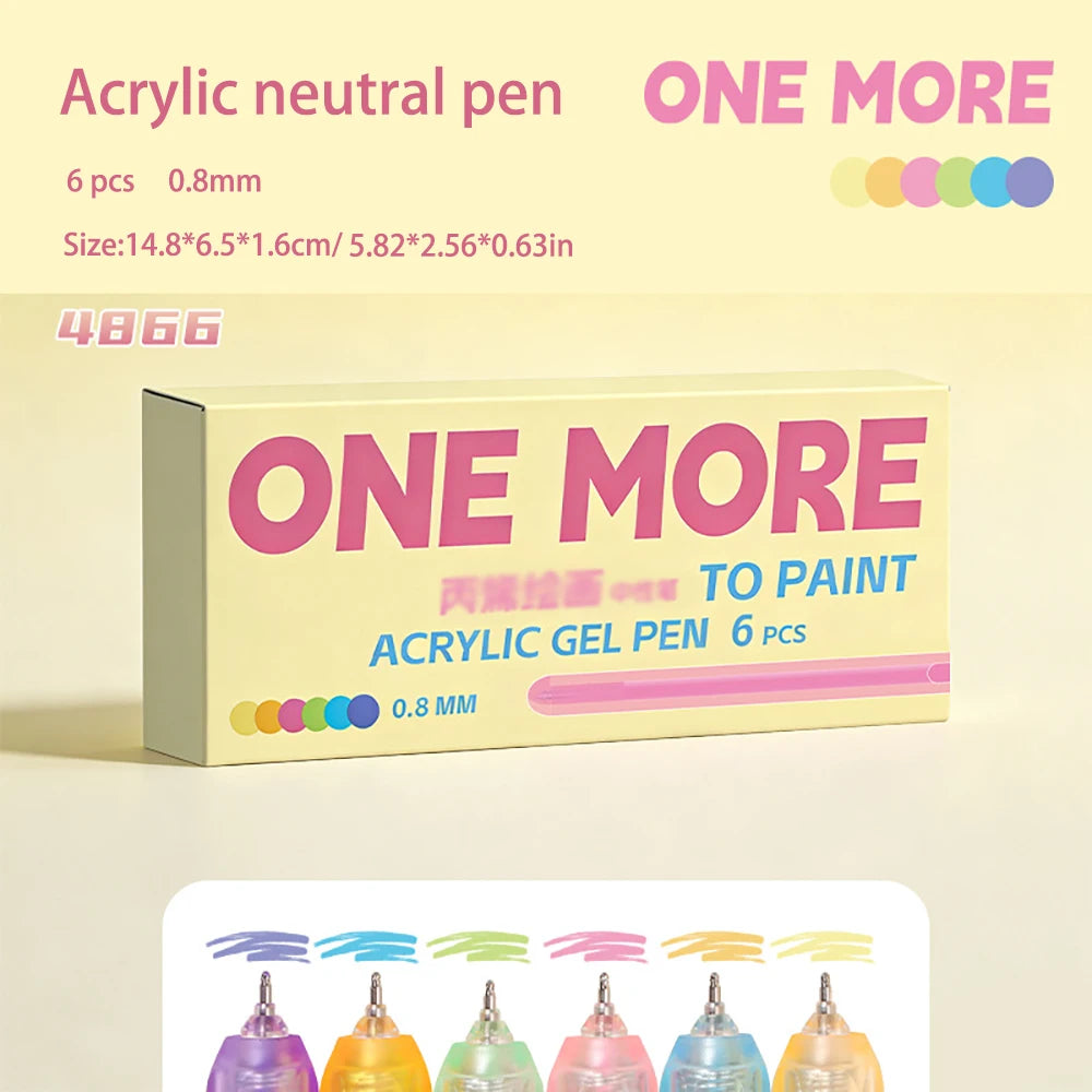 Multi Colored Acrylic Pen 0 8 Neutral Used Painting Nail Art Student
