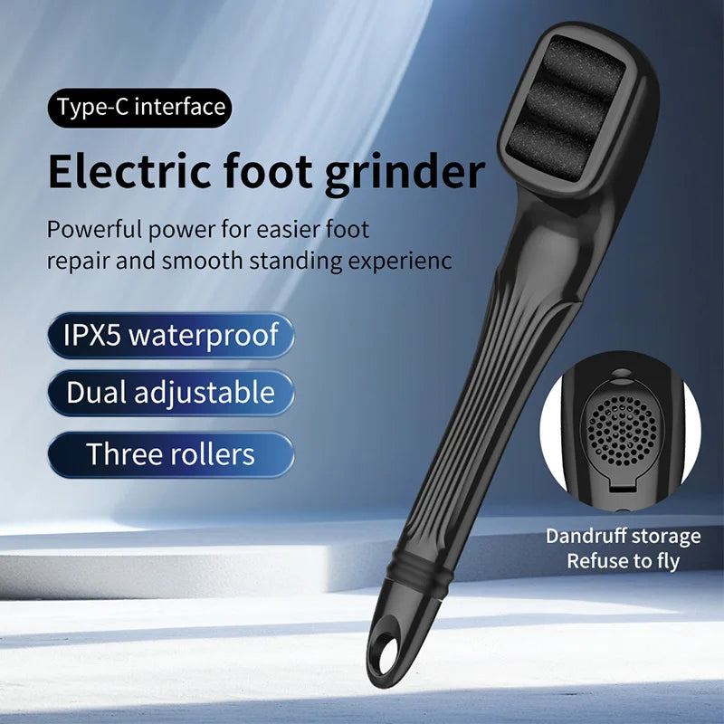 Waterproof IPX6-rated 2-speed rechargeable electric foot exfoliator with vacuum function and USB interface Peaceful Pleasures Health and Wellness