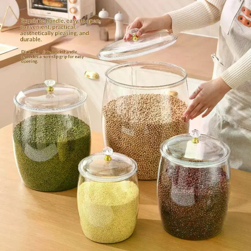Transparent Sealed Storage Jar with Lid | Kitchen Organizer
