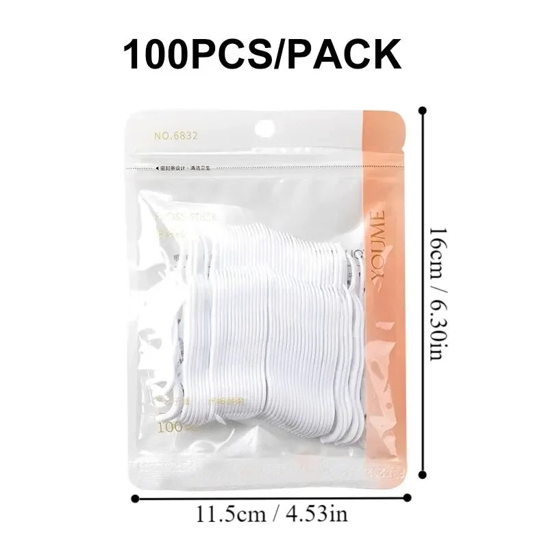 100/300/500pcs Disposable Dental Floss Stick Interdental Cleaning Line Proper Oral Care Portable Flosser For Daily Life Peaceful Pleasures Health and Wellness