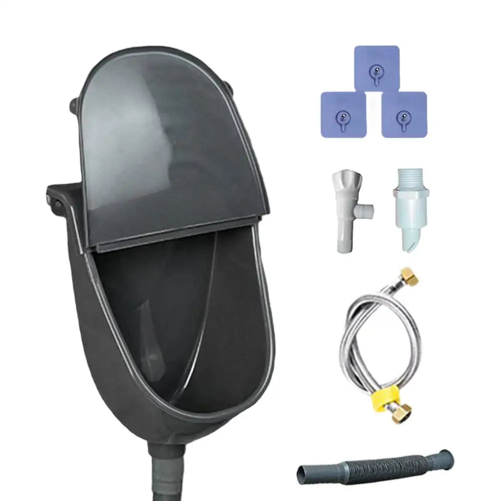 Wall Urinal Urine Separator PP Wall Mounted Toilet Odorless Urine Separator with Lid for Home Motorhome Boy Men Dorm Garden Peaceful Pleasures Health and Wellness Gray 6pcs set