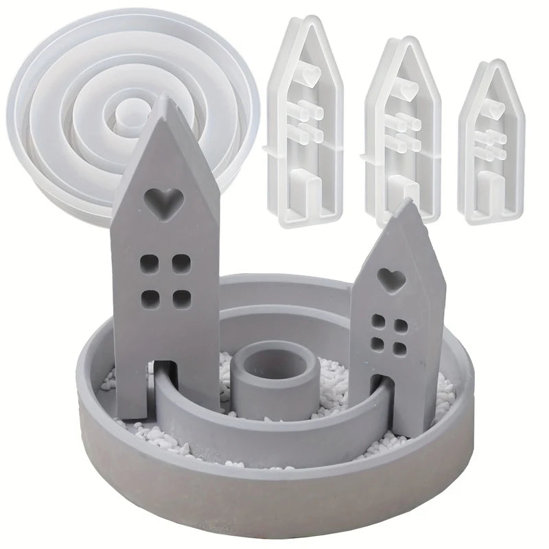 Heart Silicone Mold – DIY Candle Resin Soap Concrete Clay