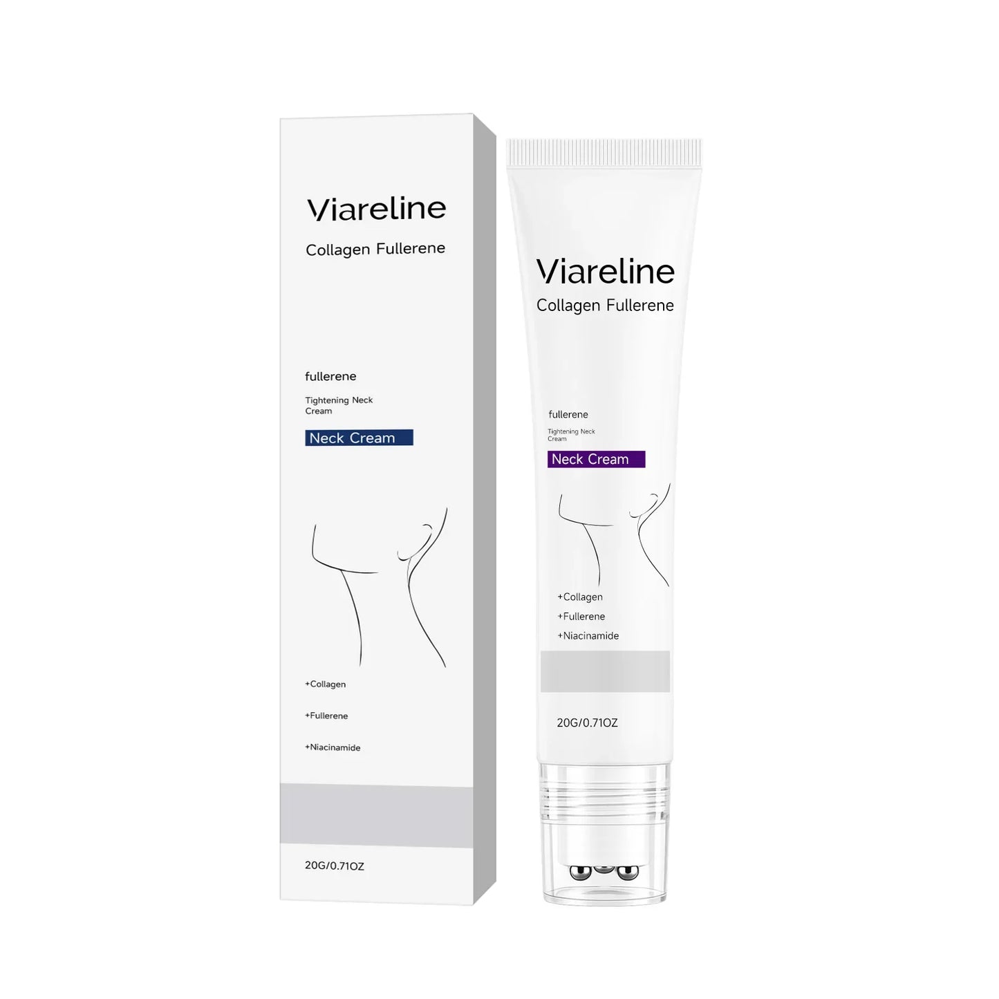 Viareline Collagen Neck Firming Cream – Anti-Aging, 50g
