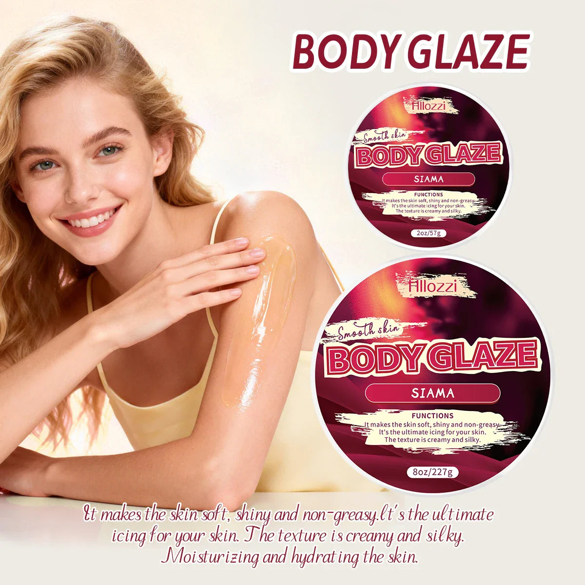 Body Glaze Moisturizing Cream 8oz – Hydrate & Brighten Skin