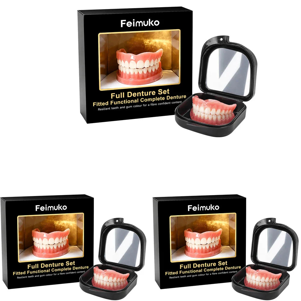 Reusable Cosmetic Teeth Veneers – Natural Smile Snap-On Set