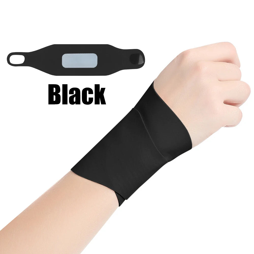 1Pc Elastic Wristband Anti-Sprain Wrist Brace Compression Tendon Sheath Wrist Joint Fixation Brace Support Gloves Palm Protector Peaceful Pleasures Health and Wellness Black
