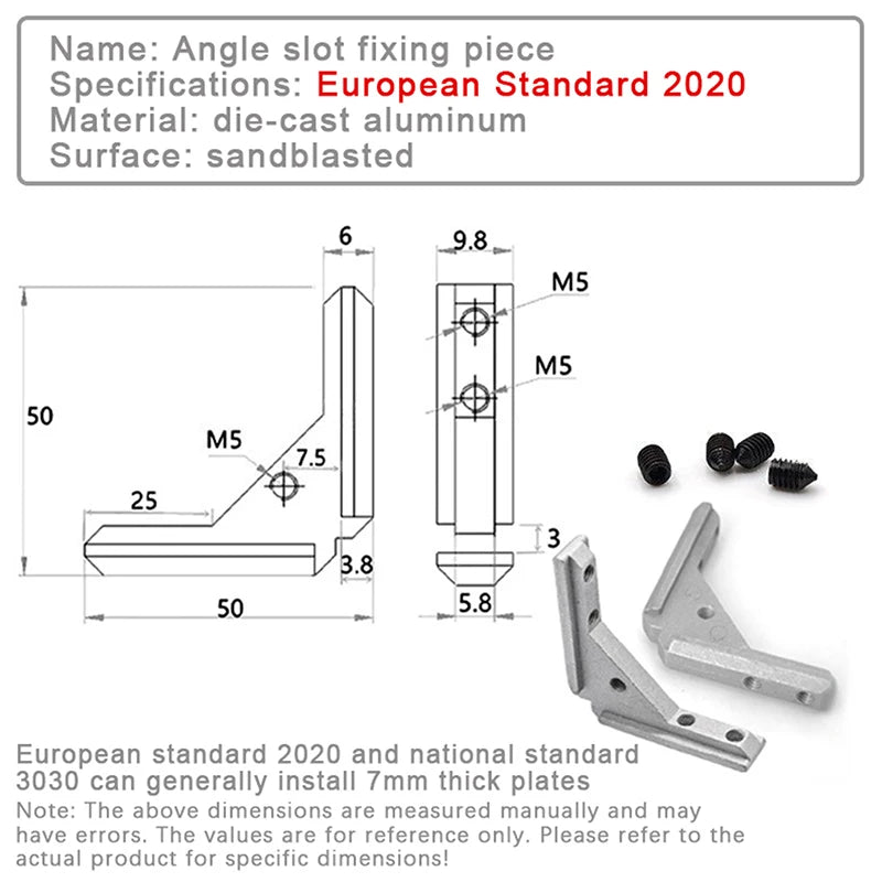 2/4Pcs 2020 3030 4040 Panel Iinstallation Board Angle Slot Connector Angle Slot Fixing Hardware Door Frame Corner Code Profile Peaceful Pleasures Health and Wellness 2020 2pcs