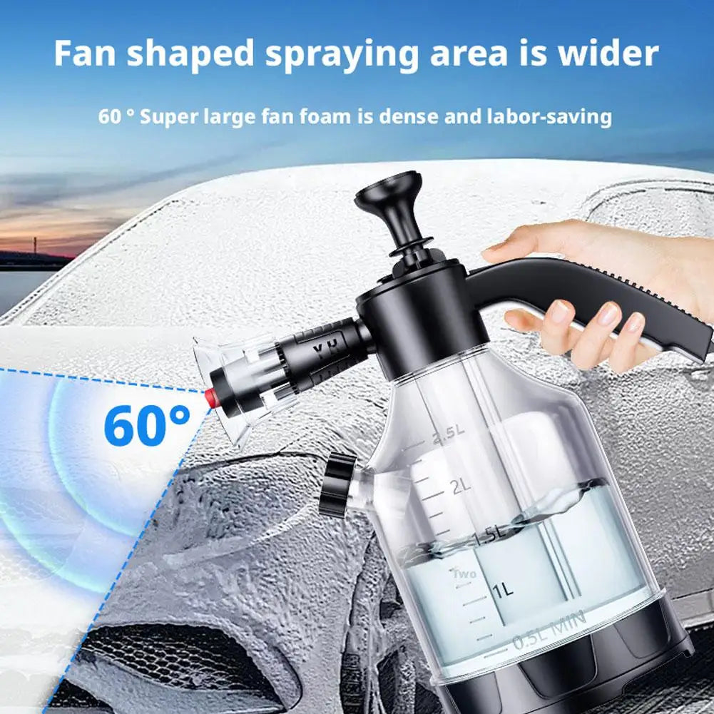 Hand Pump Foam Sprayer with 3 Nozzles for Car Wash Peaceful Pleasures Health and Wellness