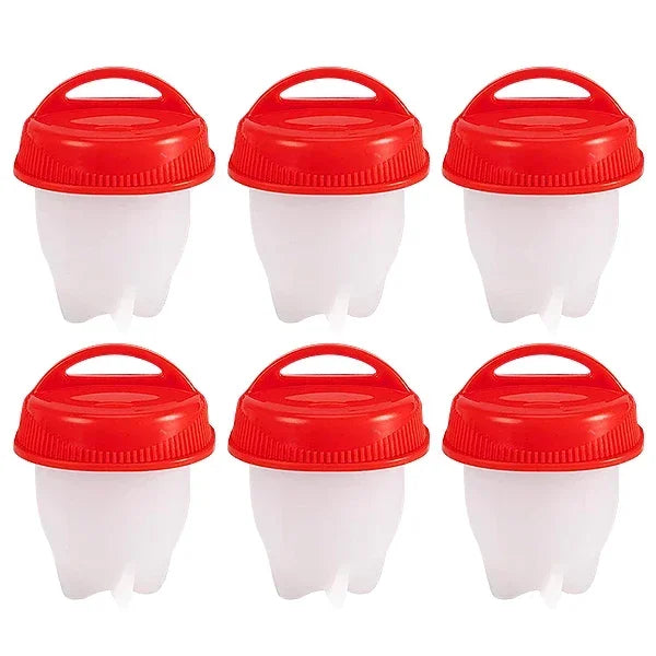 3/6pcs BPA Free Silicone Egg Boiler Steamer Non-stick Silicone Egg Cook Cups Fast Egg Poacher for Breakfast Kitchen Cooking Tool Peaceful Pleasures Health and Wellness set B