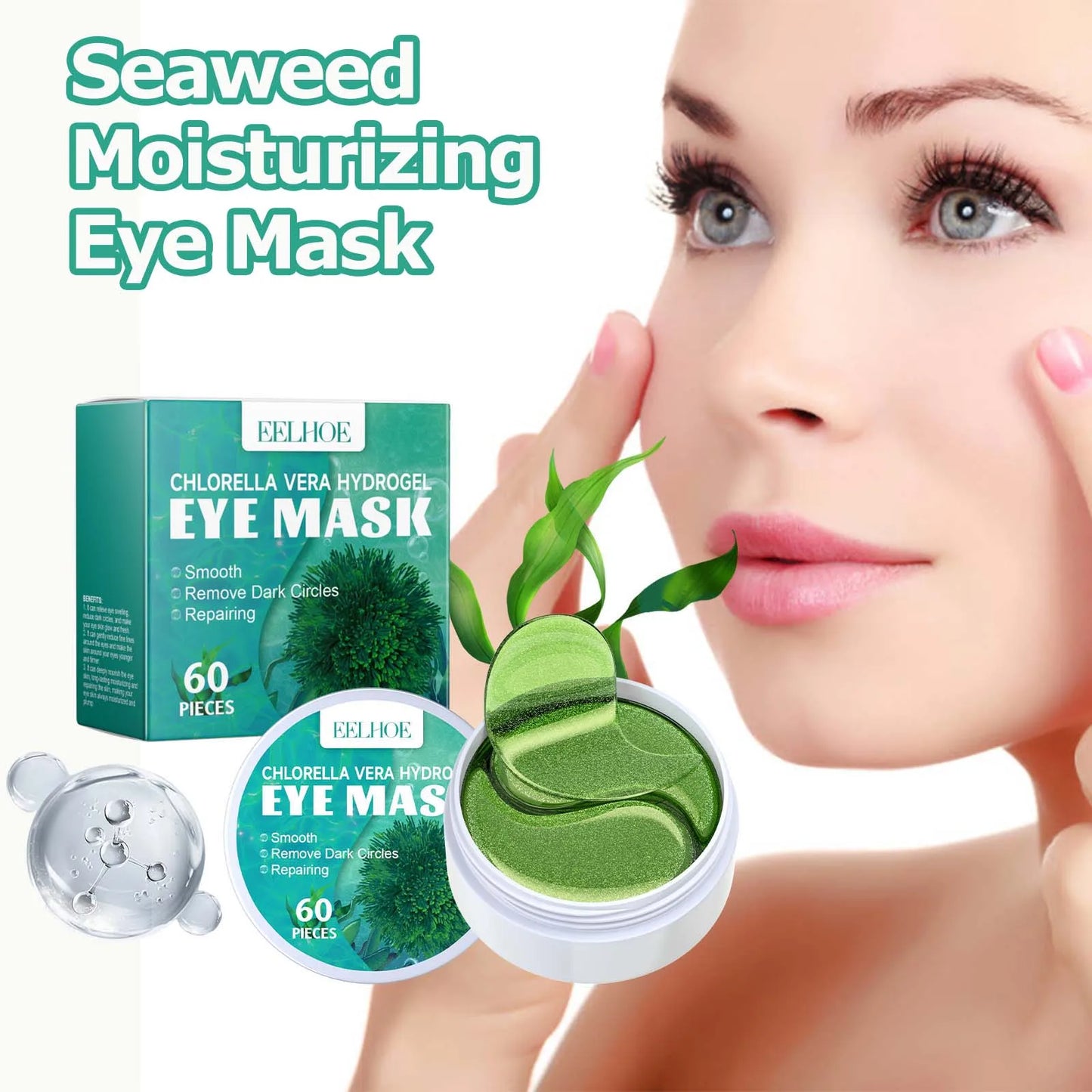 Seaweed Under Eye Patches – Dark Circles & Puffiness 60pc