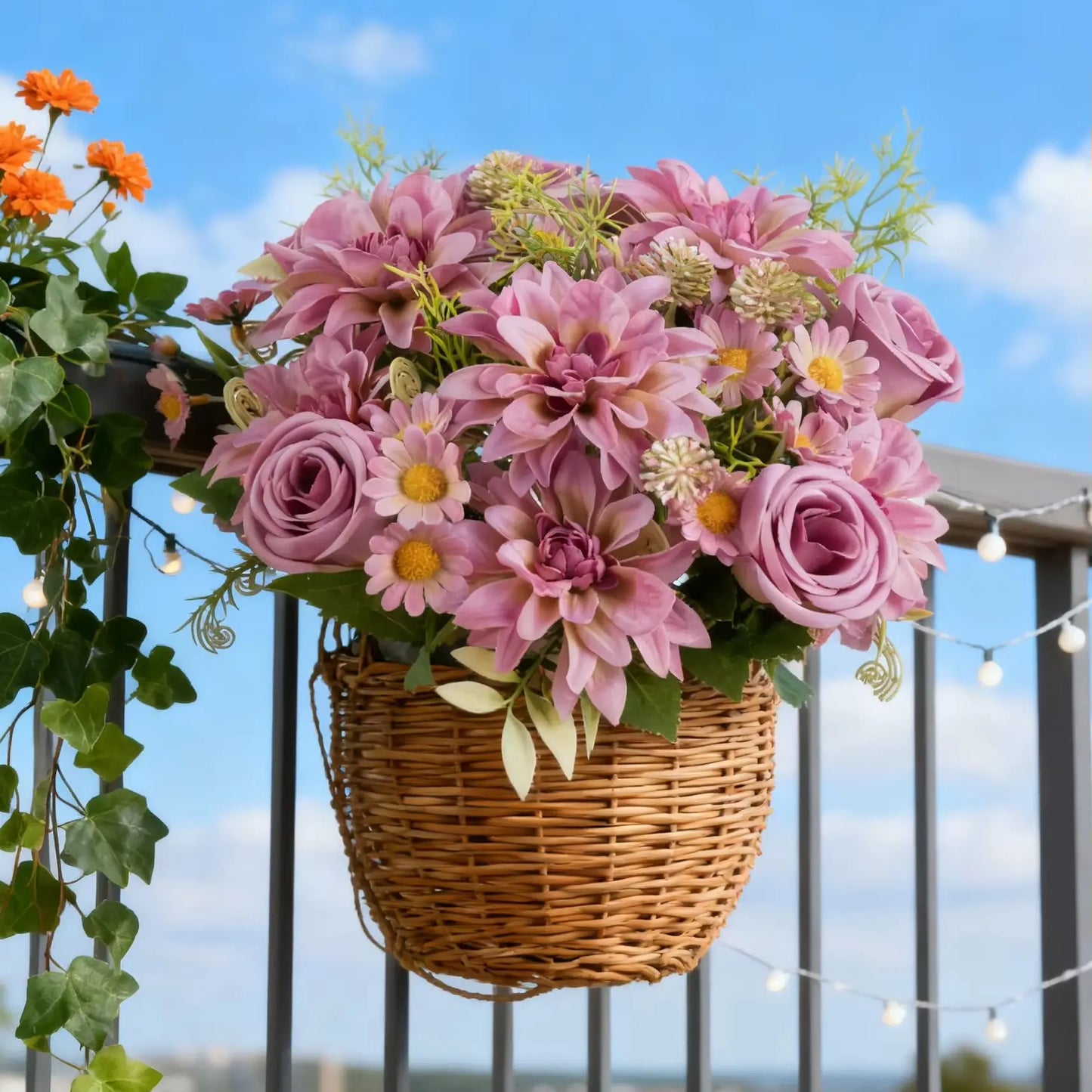 Silk Dahlia Rose Artificial Flowers | Wedding & Home Decor