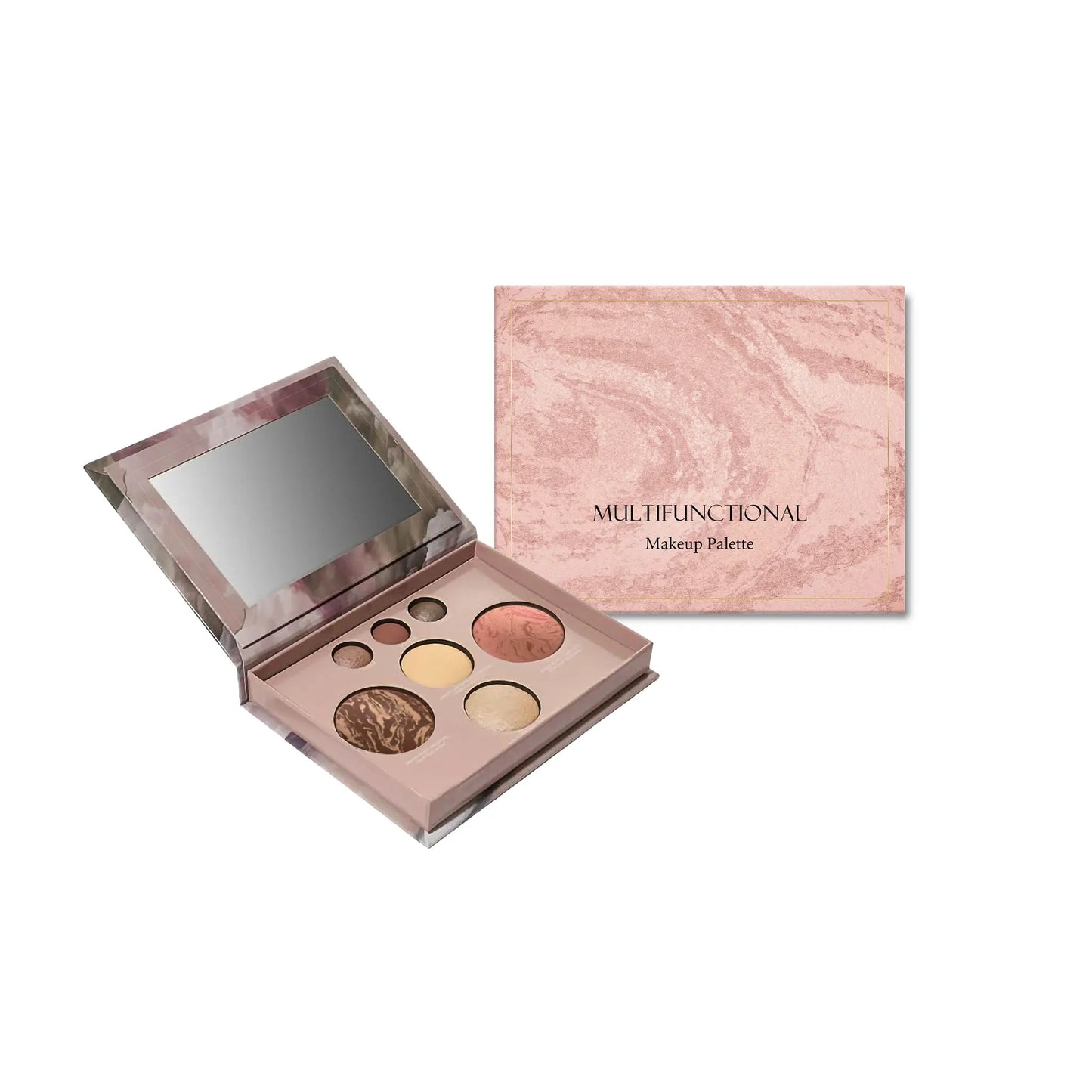 7-Color Glitter Eyeshadow & Highlighter Makeup Palette Kit