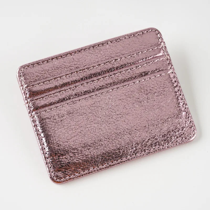 Ultra-Slim PU Leather Card Wallet | 4-Slot Unisex Cardholder