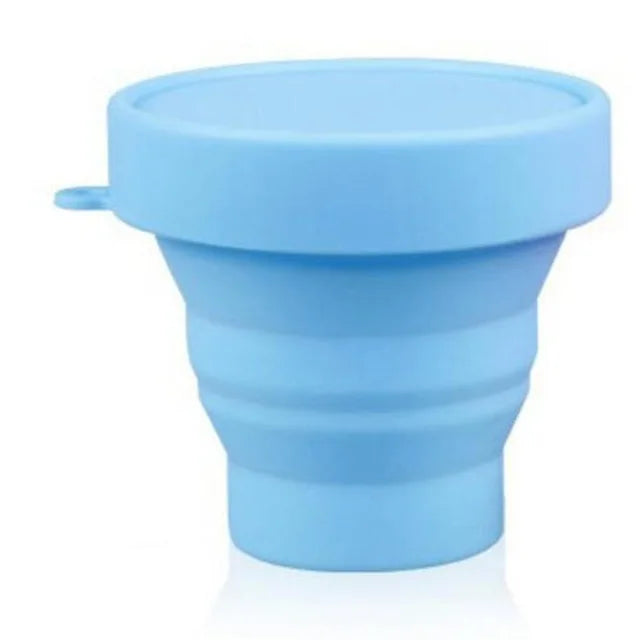 Portable Silicone Retractable Folding Cup Lid Temperature Resistant