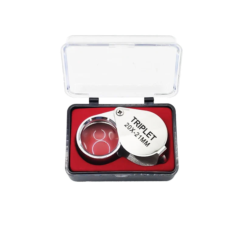 10x 20x 30x Jewelry Diamond Loupe Magnifier Tool Eye Magnifier Magnifying Glass Equipments Triplet Jewelers Eye Triplet Glass Peaceful Pleasures Health and Wellness 1
