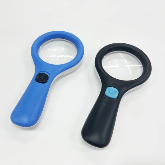 Handheld Magnifier with 3 Led Lights, High Magnification Magnifying Glass for Elderly Readers To Read Books and Newspapers Peaceful Pleasures Health and Wellness